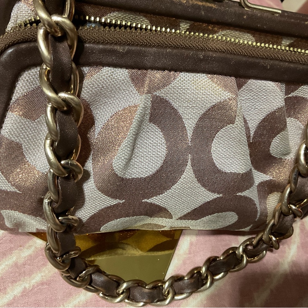 Rare Coach 2009 Parker OP Art Frame Kisslock Triple Compartment Signature - Picture 6 of 11